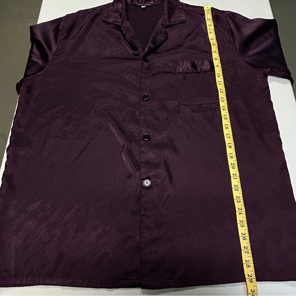 Tony & Candice Womens Satin PJ Set Size XL Long Sleeve Lounge Whimsigoth Purple - Picture 8 of 14